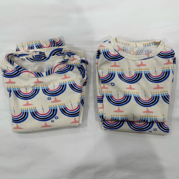NWT Pink Chicken Organic Hanukkah Menorahs pajamas - Picture 4 of 4